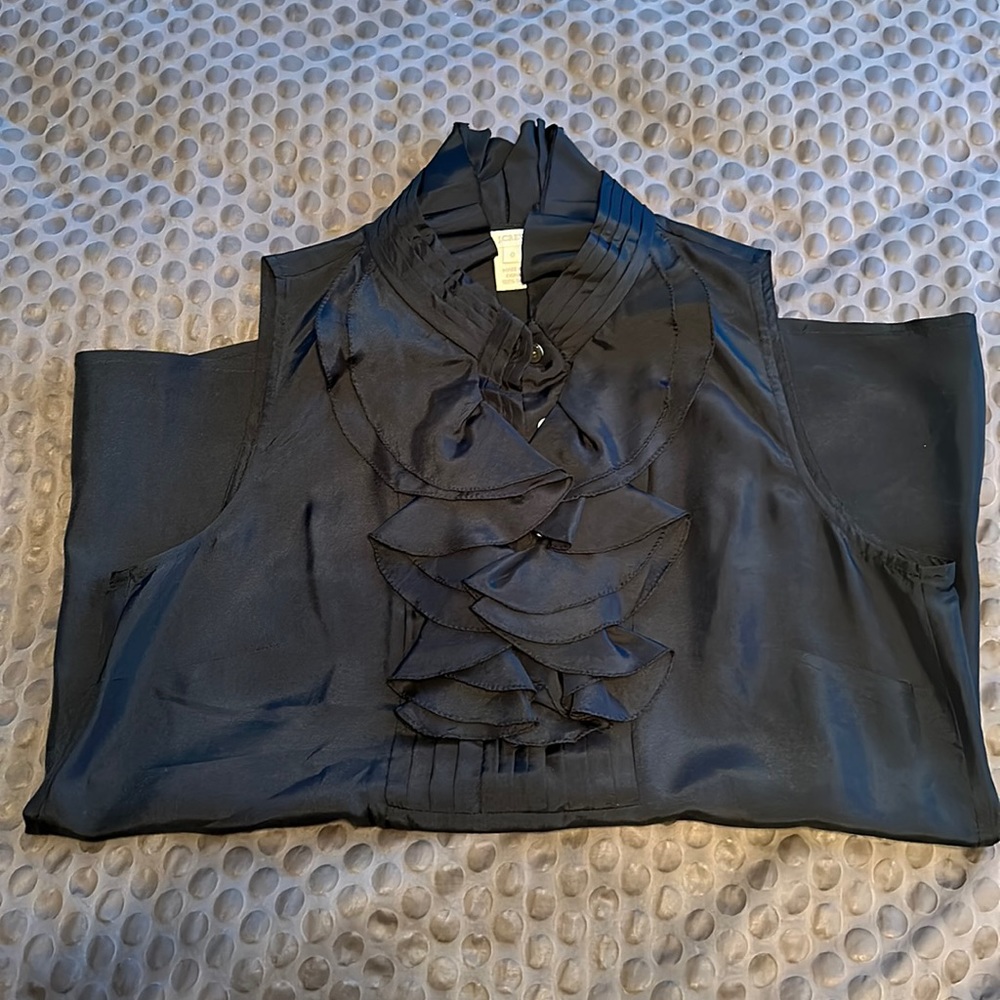 JCrew Silk Ruffle Top